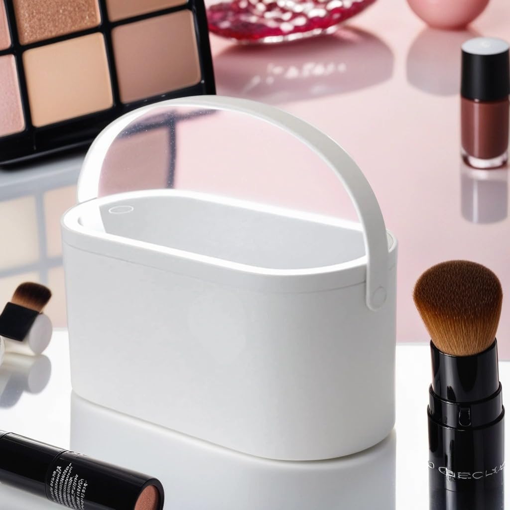 LuxeLighted – Portable Travel LED Mirror & Beauty Case