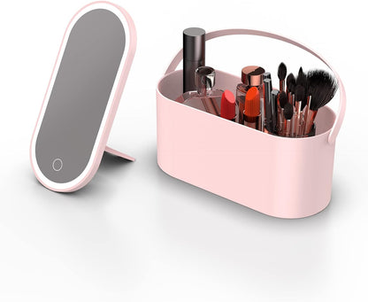 LuxeLighted – Portable Travel LED Mirror & Beauty Case