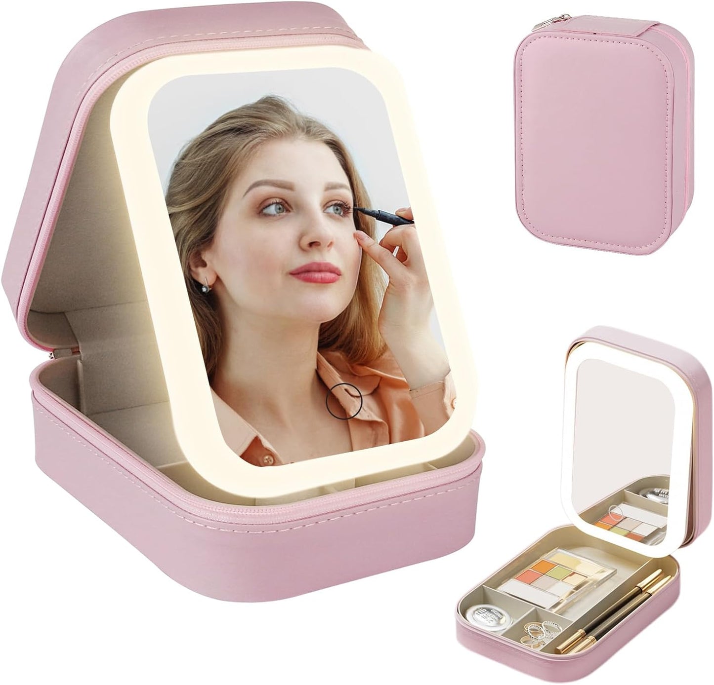 GlowN'Go – Travel Size LED Mirror & Beauty Case