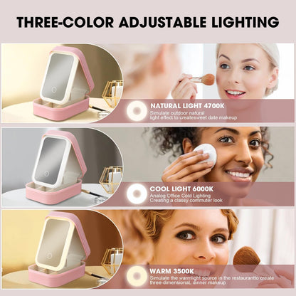 GlowN'Go – Travel Size LED Mirror & Beauty Case