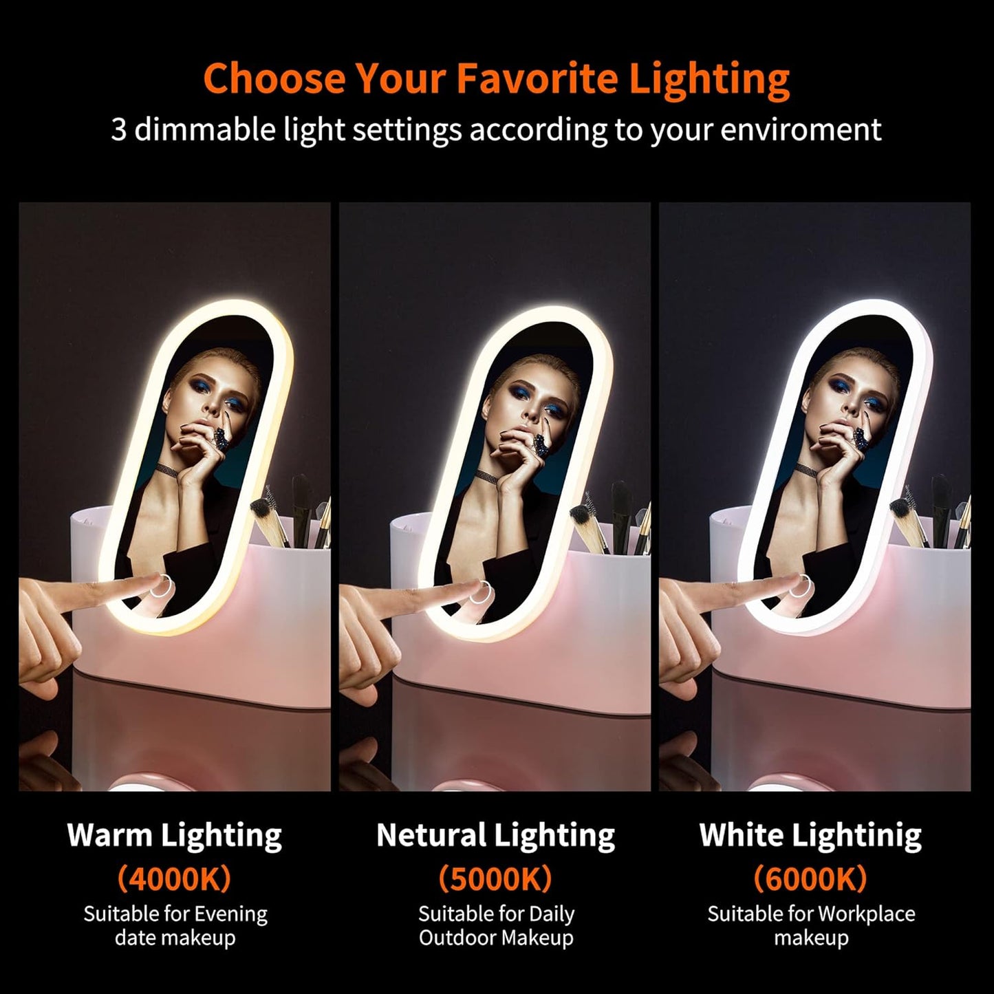 LuxeLighted – Portable Travel LED Mirror & Beauty Case