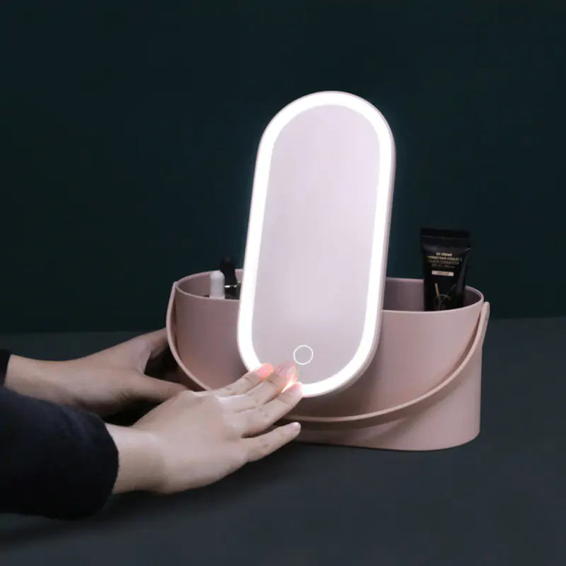 LuxeLighted – Portable Travel LED Mirror & Beauty Case